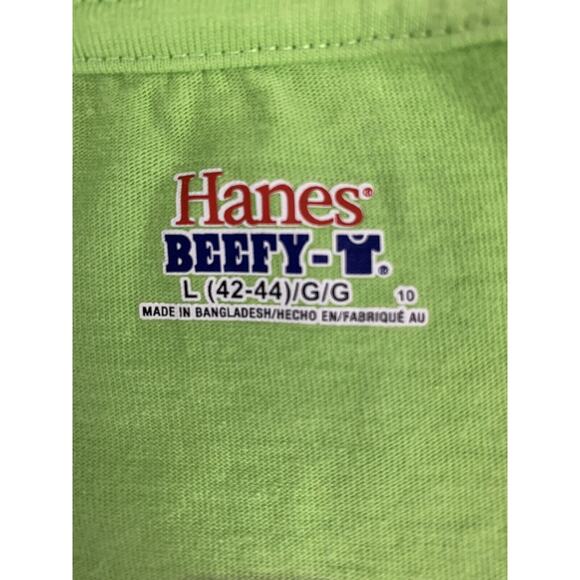 Large Men's The Brandon Marshall Foundation Bright Green Long Sleeve Logo Tshirt - Picture 8 of 8